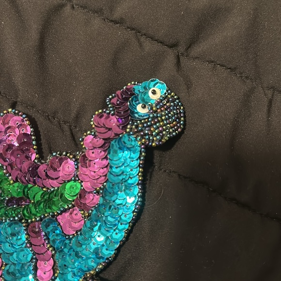 Vintage sequin dinosaur sew on patch - Picture 2 of 6